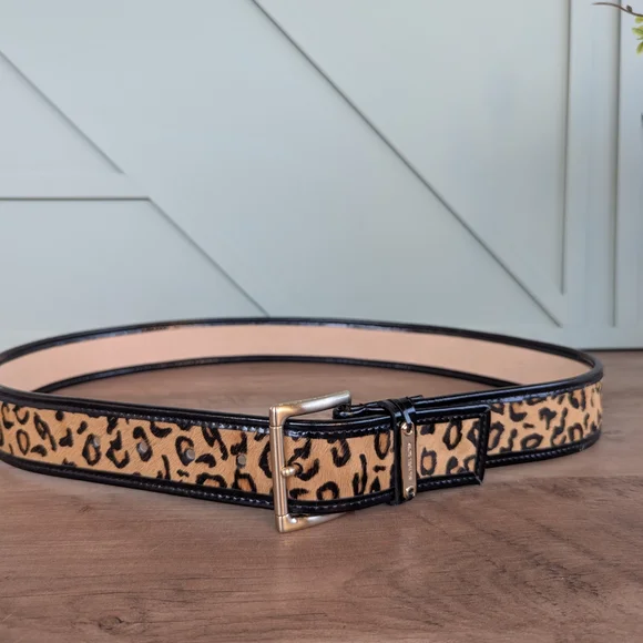 MICHAEL Michael Kors Leopard Print Belt - Picture 2 of 11